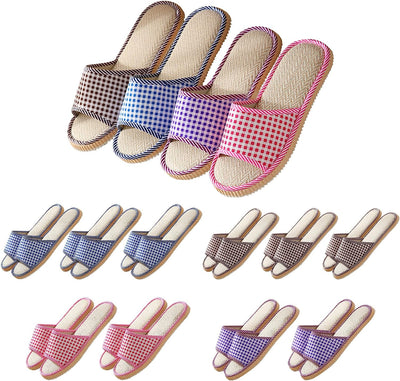  Washable Slippers for Guests Disposable 10 Pairs (6 Large Size+4 Medium Size)