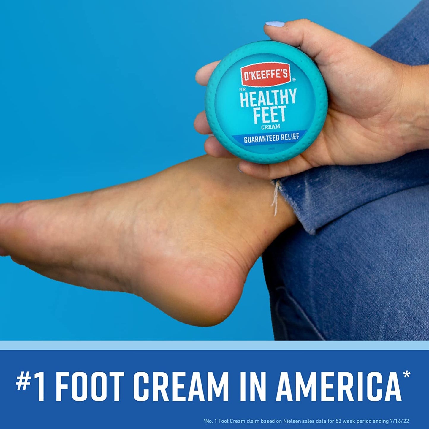 for Healthy Feet Foot Cream, Guaranteed Relief for Extremely Dry, Cracked Feet, Instantly Boosts Moisture Levels, 3.2 Ounce Jar, (Pack of 1)