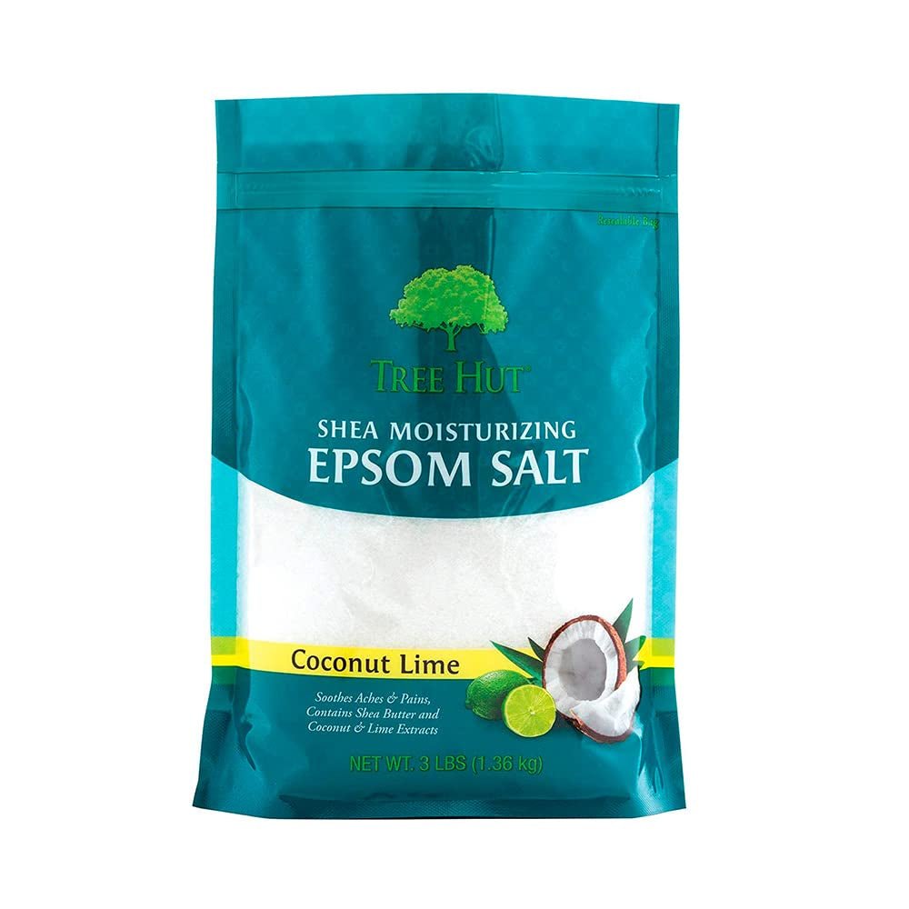 Shea Moisturizing Epsom Salt Coconut Lime, 3Ibs, Ultra Hydrating Epsom for Nourishing Essential Body Care