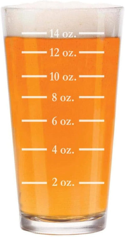 16 Oz Beer Pint Glass Measuring Cup Ounces - Shiny Nails