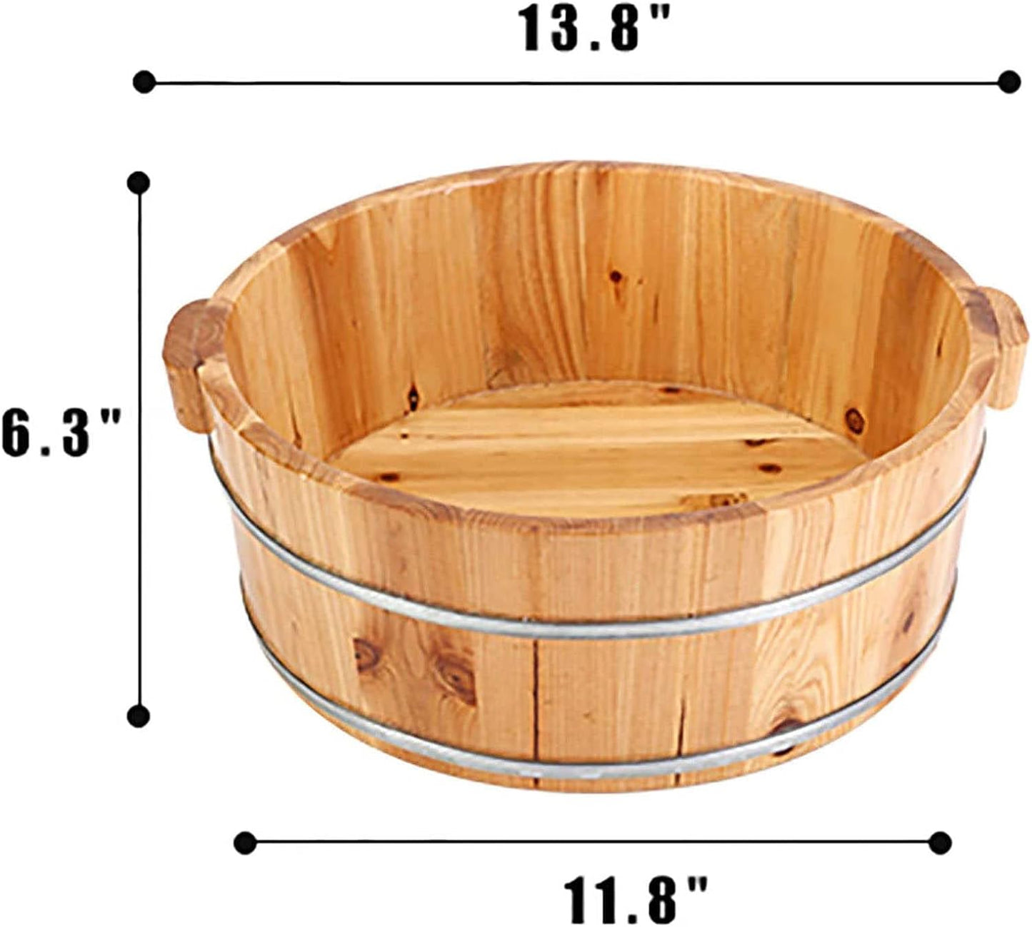 Wooden Foot Baths Spa, Foot Bath Barrel, Solid Wood Foot Tub, Washing Bowl Bucket Feet Bathbarrel Foot Soaking Basin Spa Tubfatigue Relieving Foot Bath Bucketfoot Tub for Soaking Feet-1Pcs