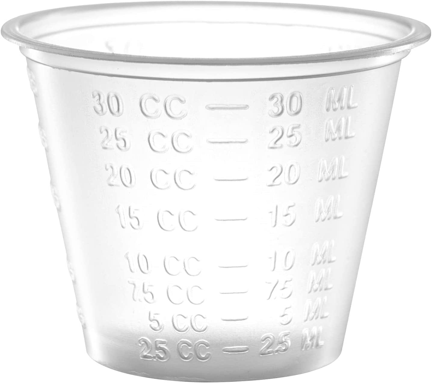 (100 Count 1Oz) Disposable Medicine Cups with Embossed Measurements Marking, for Liquid and Dry Medication, by Care Plus