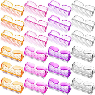 100 Pcs Nail Cleaning Brush Bulk Handle Grip Nail Brush Nail Brush Cleaner for Hands Feet Nail Cleaning Kit Pedicure for Toes and Nails Men Women, 3.15 X 1.57 X 1.02 Inches