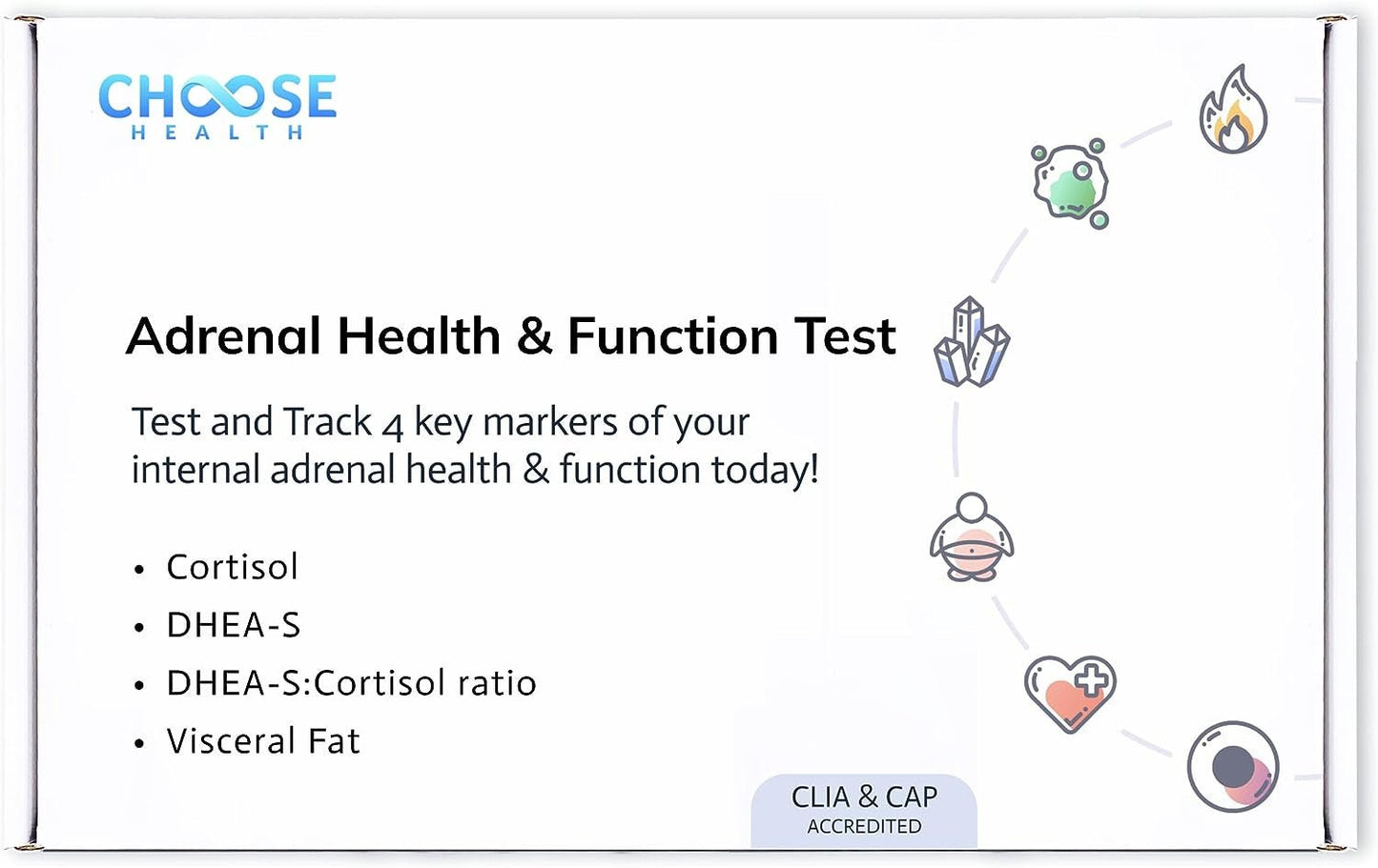 4-In-1 Cortisol & DHEA-S Test | Adrenal Health & Function Test | Stress Test | Anabolic & Catabolic Imbalance | Visceral Fat | Cap & CLIA Accredited Lab | Not Avail in NY RI…