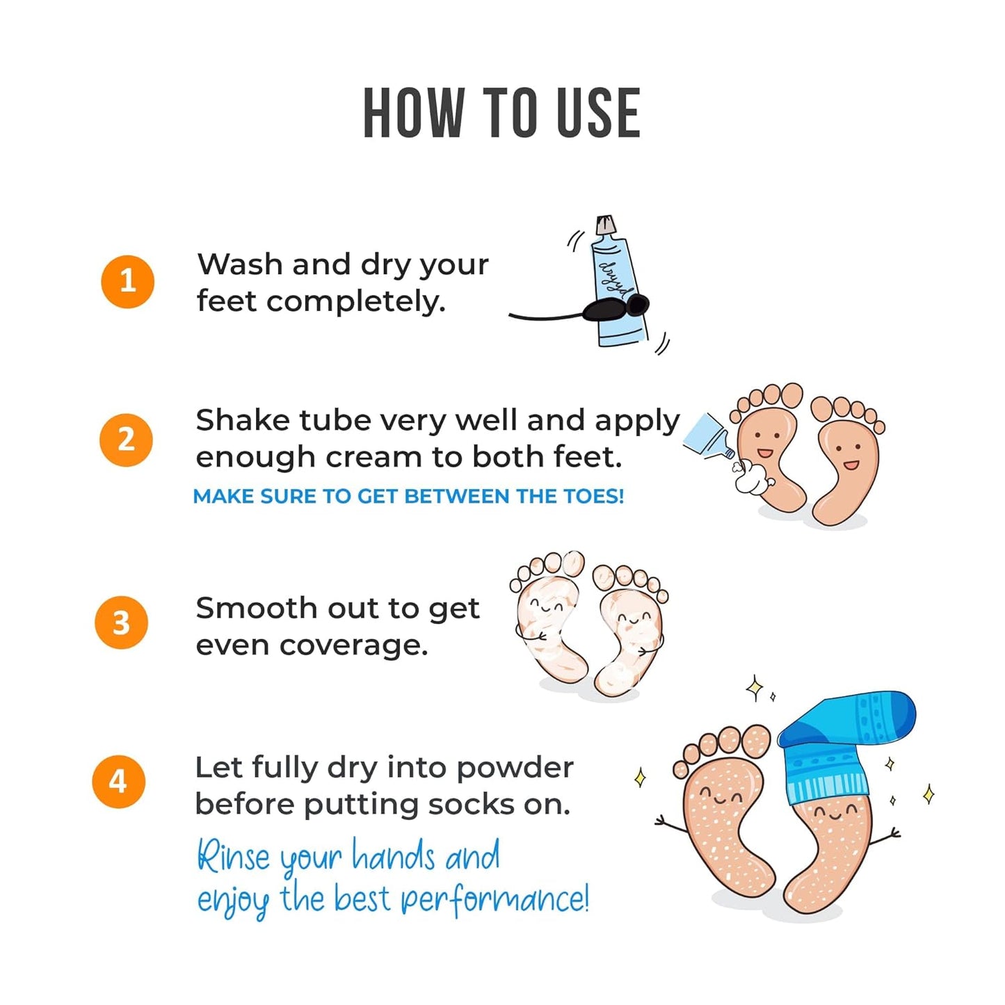 Foot Powder Cream Lotion Deodorant for Sweaty Smelly Feet, Low Mess, Absorb Reduce & Control Odor, Talcum-Free, Tea Tree + Peppermint, Leave on Foot Mask, Men & Women, Stocking Stuffer, 5Oz