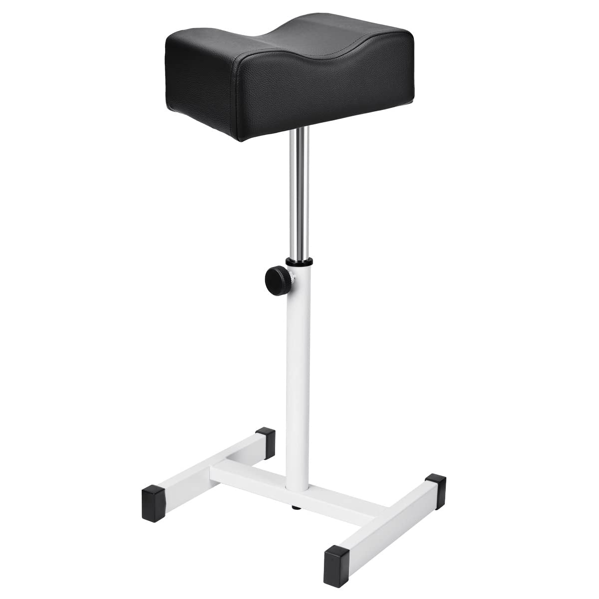 Pedicure Manicure Footrest, Foot Massage Manicure Nail Beauty Stool Stand, Adjustable Height Footstool for Home Beauty Salon Spa Tattoo (Black)