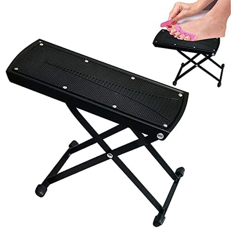 Pedicure Foot Rest, 6-Position Height Adjustable Salon Step Pedicure Stand,Non-Slip Sturdy Footrest for Easy-At Home Pedicures, No More Bending or Stretching.