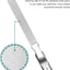 Stainless Steel Nail File with Anti-Slip Handle and Leather Case, Double Sided and Files Nails Easily for Men and Woman