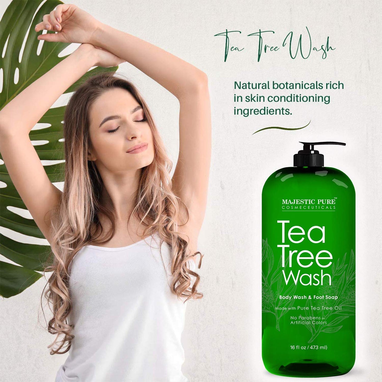 Tea Tree Body Wash and Tea Tree Athletes Foot Cream Bundle