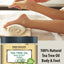 100% Natural Tea Tree Oil Body & Foot Scrub with Dead Sea Salt - Best for Acne, Dandruff and Warts, Helps with Corns, Calluses, Athlete Foot, Jock Itch & Body Odor