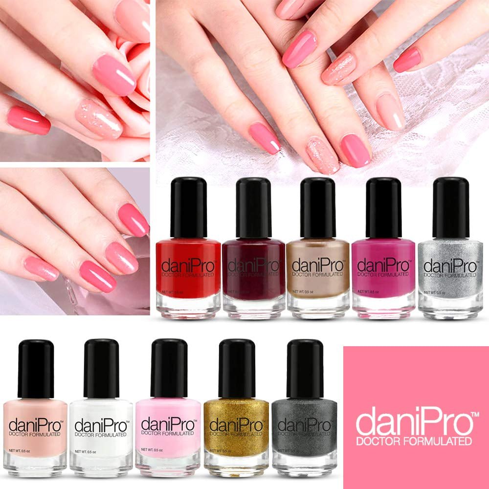 – Doctor Formulated Nail Polish - Hot Pink - Promotes Healthier, Stronger Nails - Biotin and Vitamins a & E - Toxin-Free - Super Quick Drying
