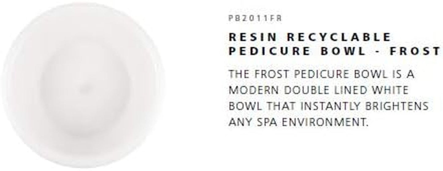 Signature Pedicure Bowl - Eco Friendly and Recyclable, Made from Resin - BPA and Toxin Free (Frost)