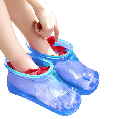 Massage Foot Bath Shoes Foot Soaking Bath Basin, Portable Foot Soak Tub Foot Soaker, Foot Spa Shoes Pedicure Foot Spa for Thermal Massage to Promote Blood Circulation (Medium,Blue)