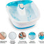 Bubble Mate Foot Spa, Toe Touch Controlled Foot Bath with Invigorating Bubbles and Splash Proof, Raised Massage Nodes and Removable Pumice Stone