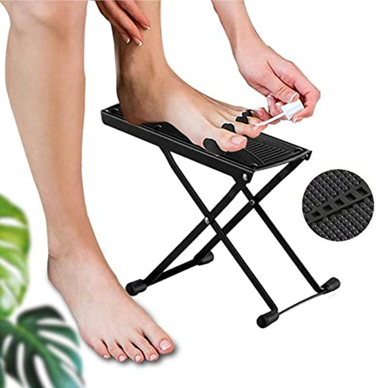 Pedicure Foot Rest, 6-Position Height Adjustable Salon Step Pedicure Stand,Non-Slip Sturdy Footrest for Easy-At Home Pedicures, No More Bending or Stretching.