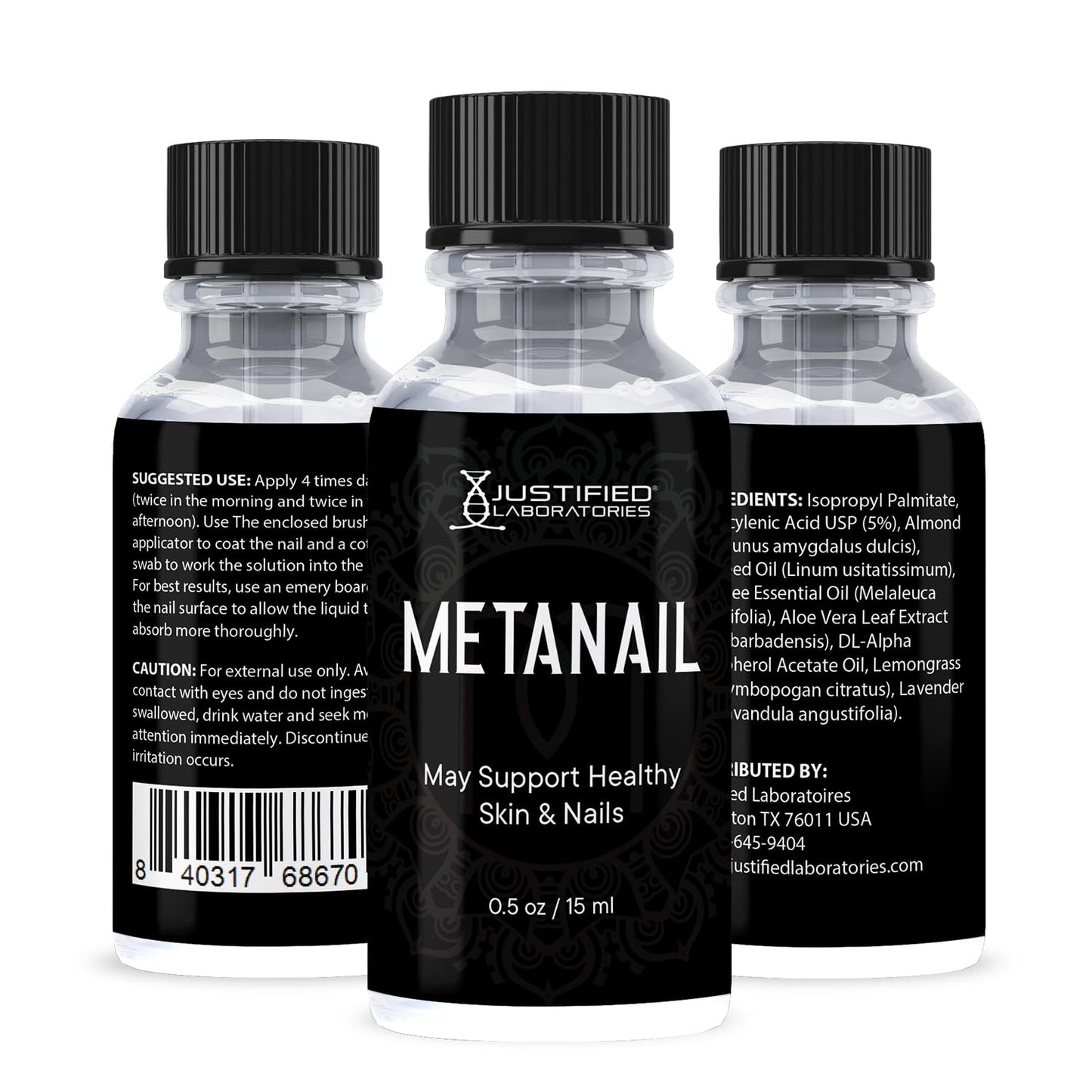 Metanail Toe Nail Serum Premium Blend of Essential Oils Vitamins Minerals Nutrients for Skin & Nails 1 Bottle