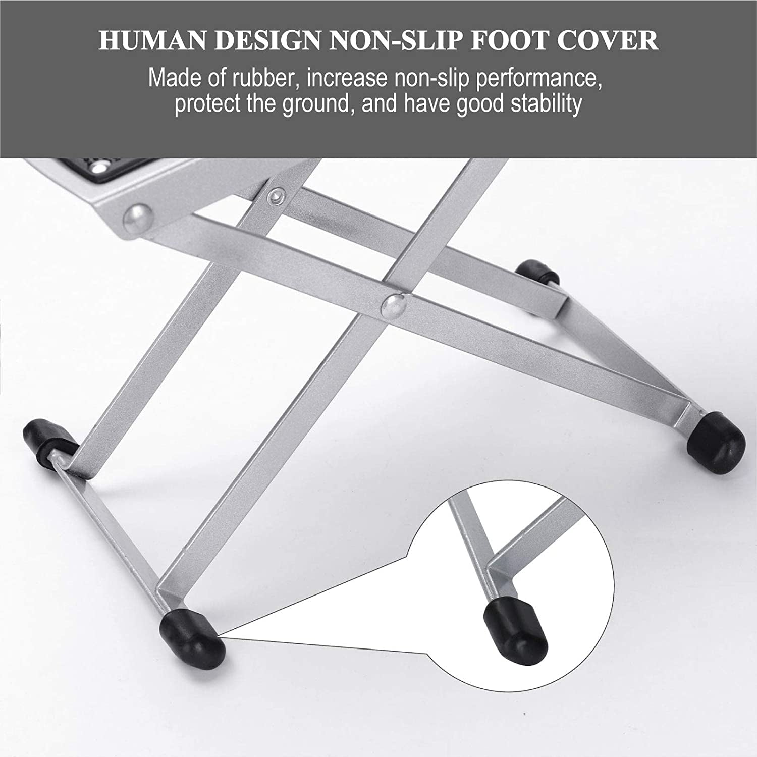 Pedicure Foot Rest, Adjustable Foot Rest for Easy at Home Pedicures, No More Bending or Stretching Pedicure Tools, Non-Slip Sturdy Legs with Toe Separator, Beauty Pedicure Kit (Black)