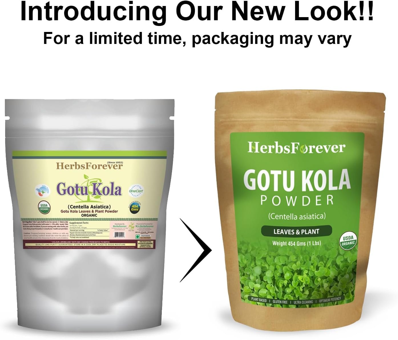 Gotu Kola Powder – Centella Asiatica – Reducing Stress – Enhance Memory & Focus – Non GMO, Organic, Vegan – 454 GMS