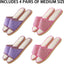  Washable Slippers for Guests Disposable 10 Pairs (6 Large Size+4 Medium Size)