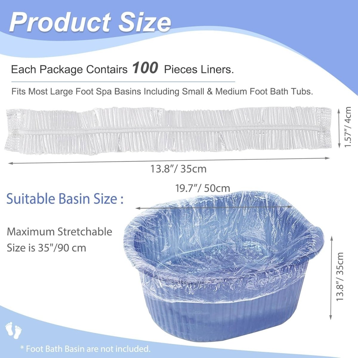 Disposable Pedicure Liners (100PCS) - Shiny Nails