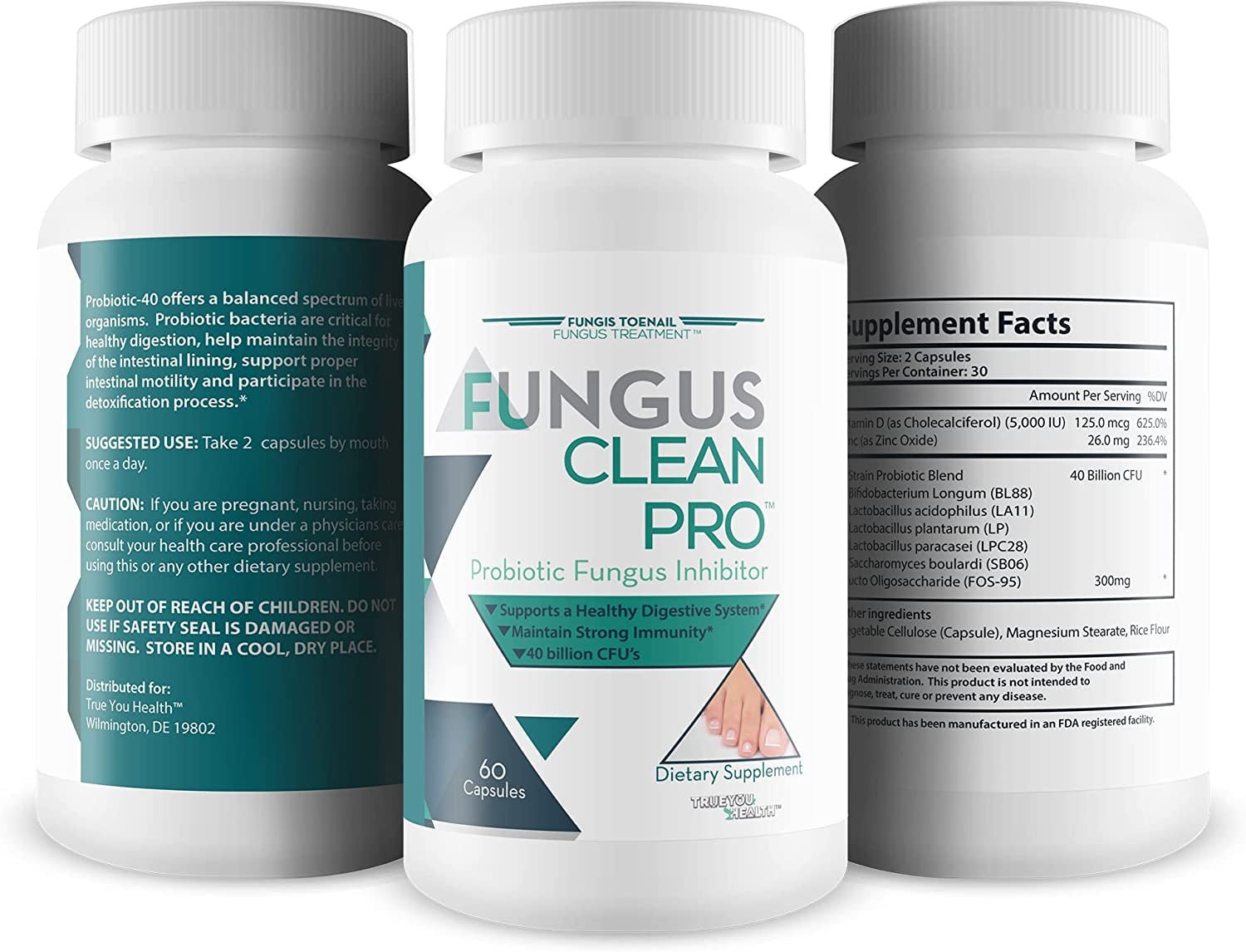 Fungus Clean Pro - Probiotic Fungus Inhibitor - Fight off Fungus from the inside Out with This Powerful Fungus Defense Probiotic - by  - Protect Your Body from Fungus