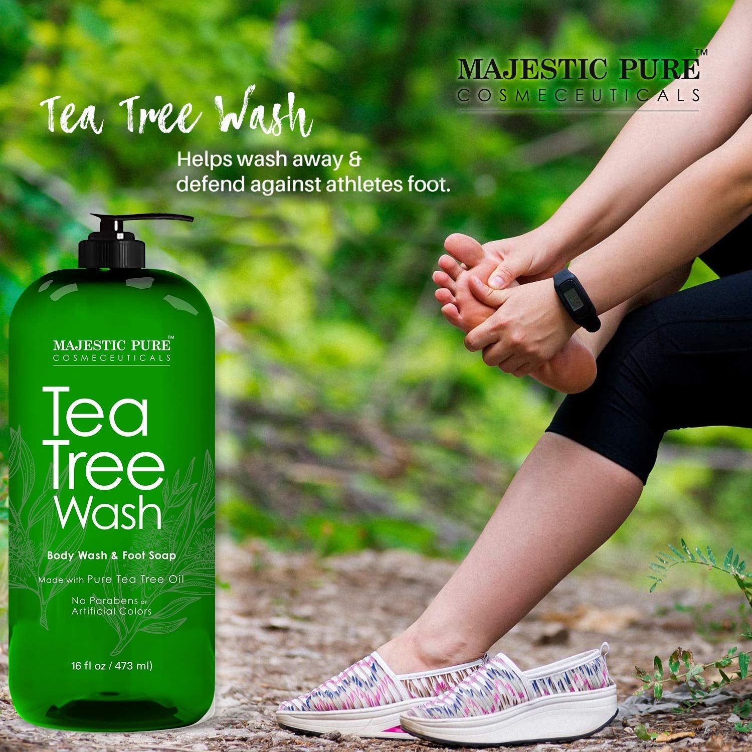 Tea Tree Body Wash and Tea Tree Athletes Foot Cream Bundle