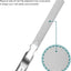 Stainless Steel Nail File with Anti-Slip Handle and Leather Case, Double Sided and Files Nails Easily for Men and Woman