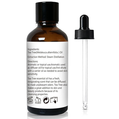 Gm  Tea Tree Oil for Skin, Hair, Nail Fungus, Face Body Wash, Foot Soak, Spray, 100% Pure Tea Tree Essential Oil - 30Ml