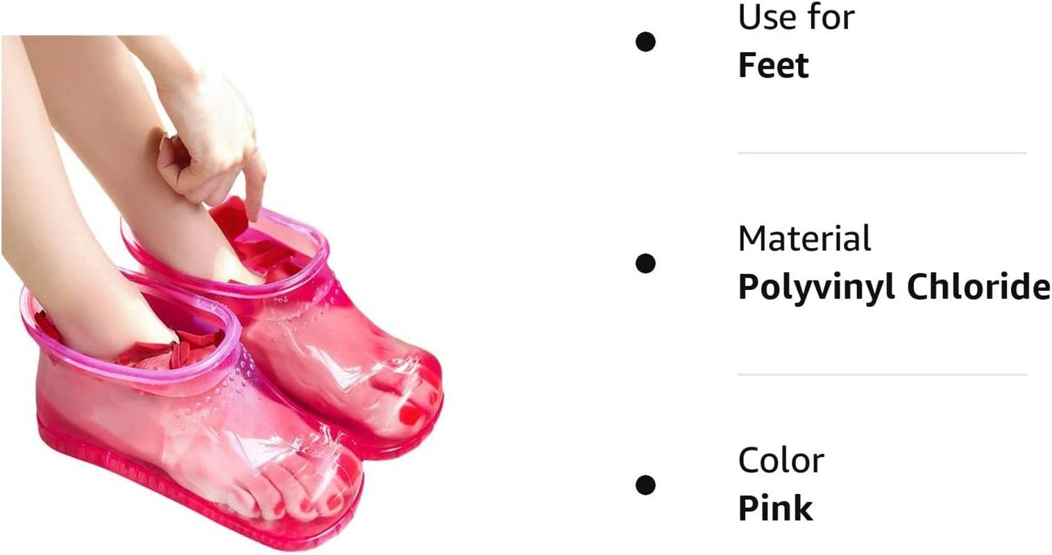Thermal Massage Foot Bath Shoes,Portable Hook-Type Foot Massage Foot Bath Shoes to Promote Blood Circulation,Containing Bath Powder