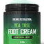 Tea Tree Foot Cream for Dry Cracked Heels - Foot Cream for Dry Cracked Feet Foot Balm for Dry Cracked Feet - Foot Cream for Dry Feet Foot Repair Cream with Aloe Vera and Mint (8Oz)