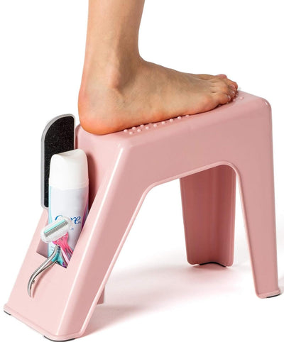 Shower Foot Rest - Pedicure Foot Rest - Pink - (Supplies Not Included)
