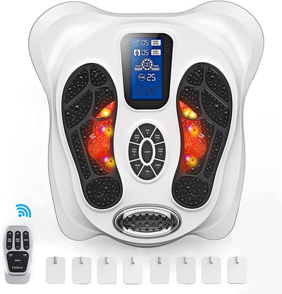 Foot Circulation plus EMS & TENS Foot Nerve Muscle Massager, Electric Foot Stimulator Improves Circulation, Feet Legs Circulation Machine Relieves Body Pains, Neuropathy (FSA or HSA Eligible) - Shiny Nails