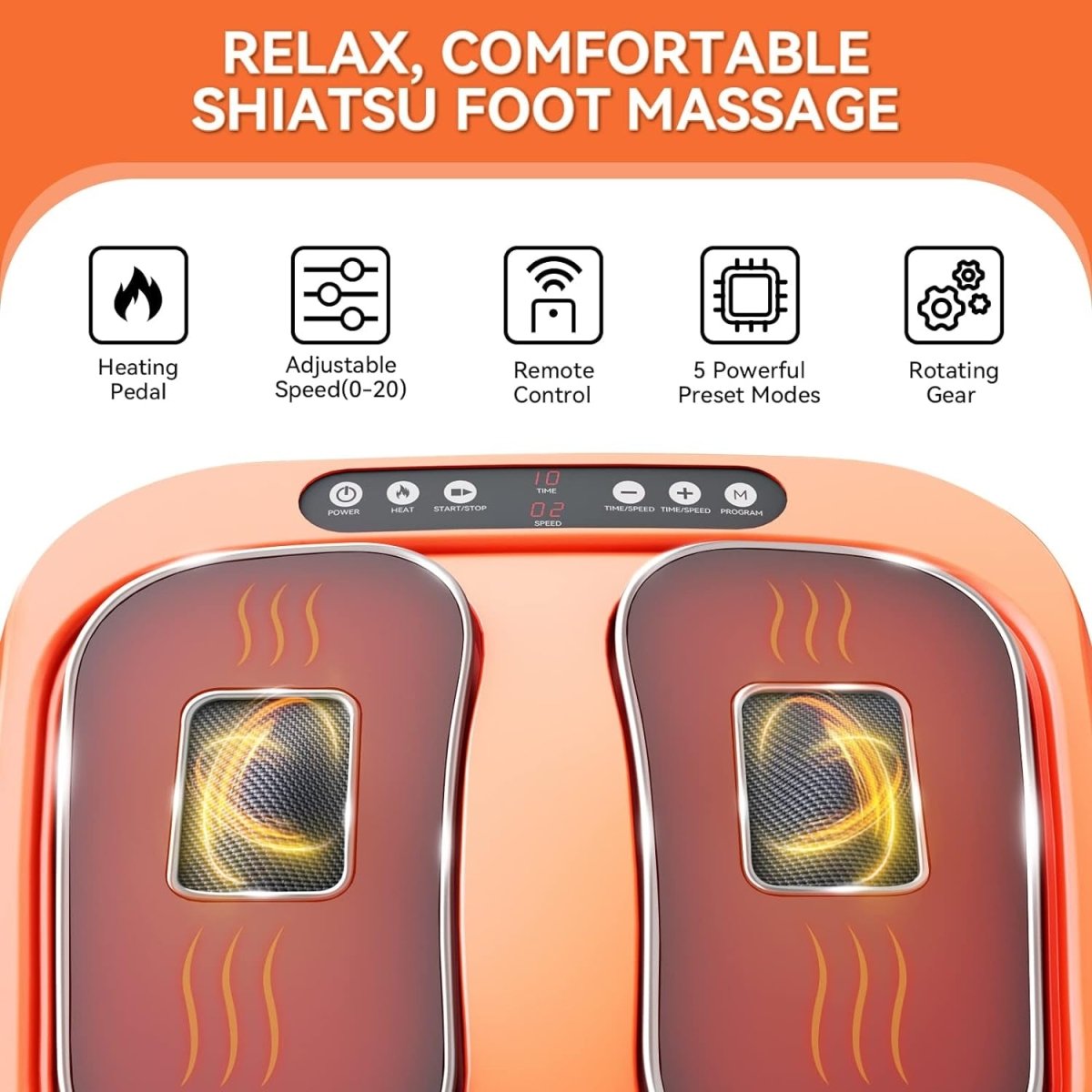 Foot Massager with Heat - Shiny Nails