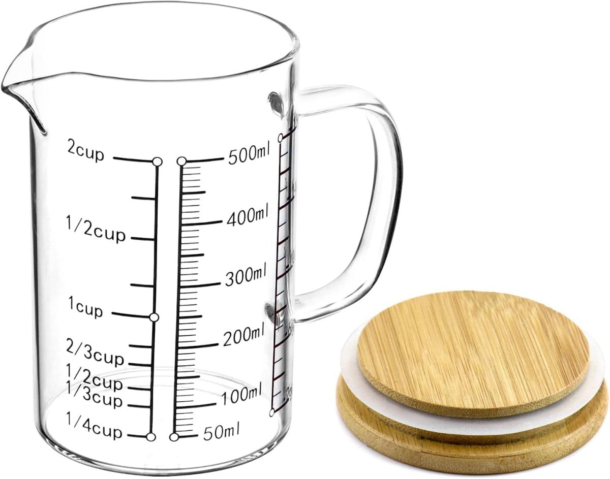 Glass Measuring Cup 500ML (18 Oz, 2 Cup) - Shiny Nails