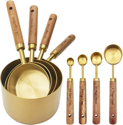 Measuring Cups and Spoons (Set of 8 Pcs) - Shiny Nails
