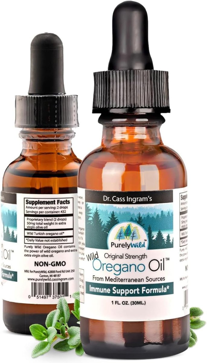 Oregano Oil Strength Immune Support 432 Total Servings - 1 Fl Oz - Shiny Nails