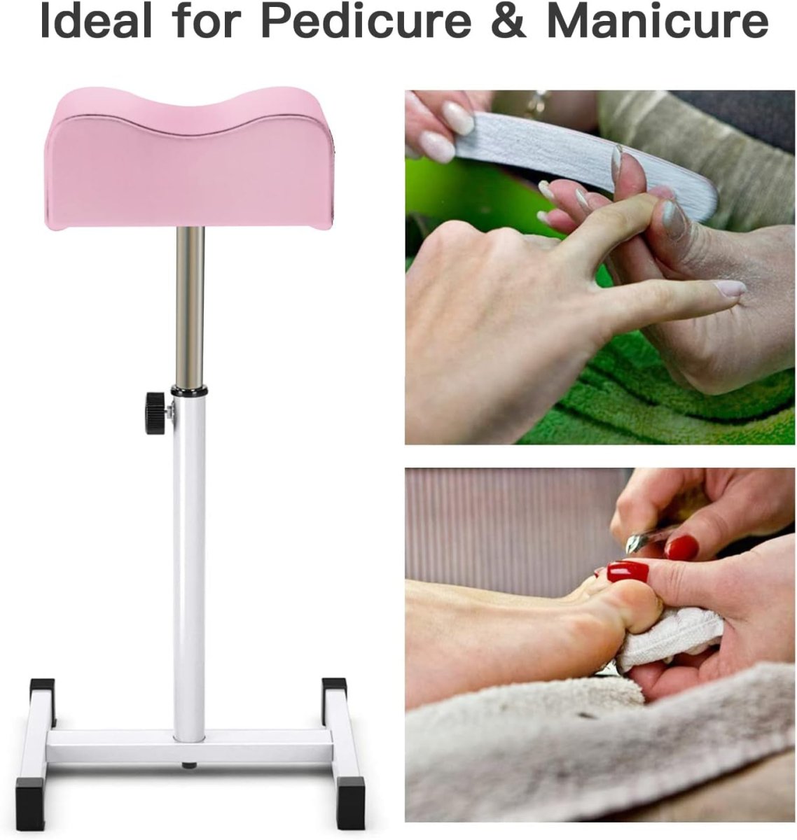 Pedicure Foot Rest Adjustable Height - Shiny Nails