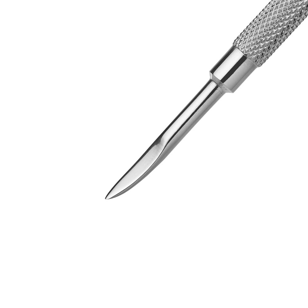 Professional Double Ended Stainless Steel Metal Pusher (Cuticle Pusher) - Style No. 106 - Shiny Nails