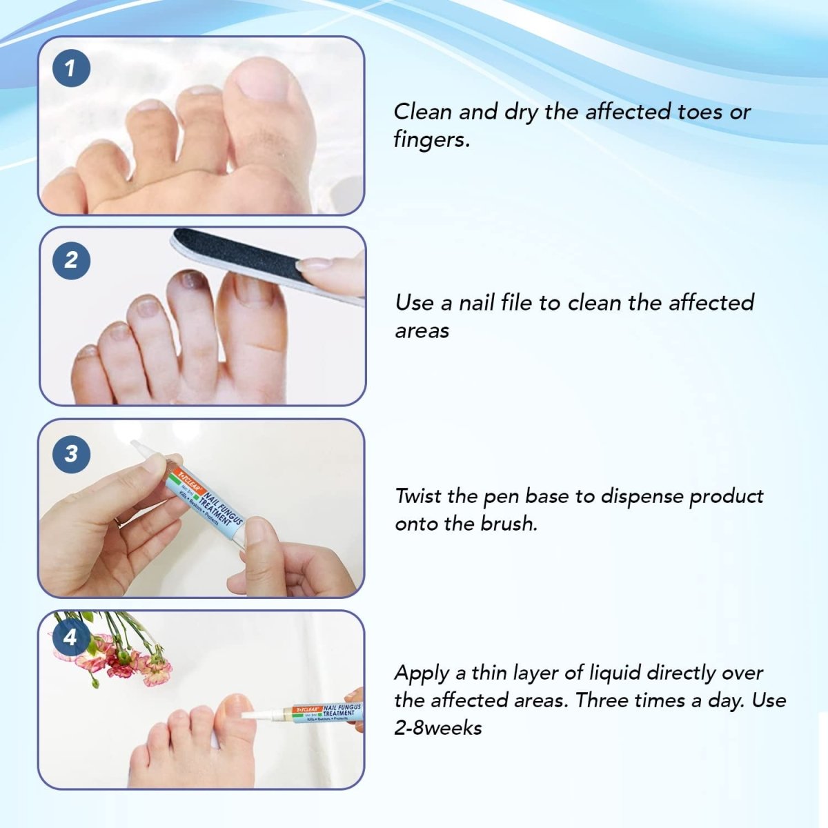 Toenail Fungus Treatment, 4 PENS - Shiny Nails