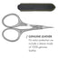 Tower Point Cuticle Scissors Self-Sharpening Grooming Scissors FINOX22 Titanium Coated Stainless Steel Professional Nail Scissors in Leather Case -Ethically Made in Solingen Germany - 4705 - Shiny Nails