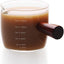 Wooden Handle Graduated Single Mouth Cup 150Ml Glass Coffee Cup Glass Graduated Milk Cup Clear Glass By - Shiny Nails